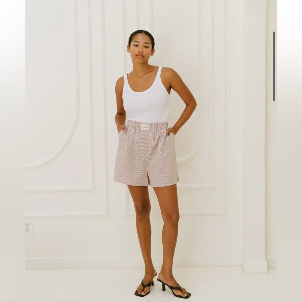 M Woolf. the easy pinstripe button down shirt and the easy shorts set - Picture 6 of 16